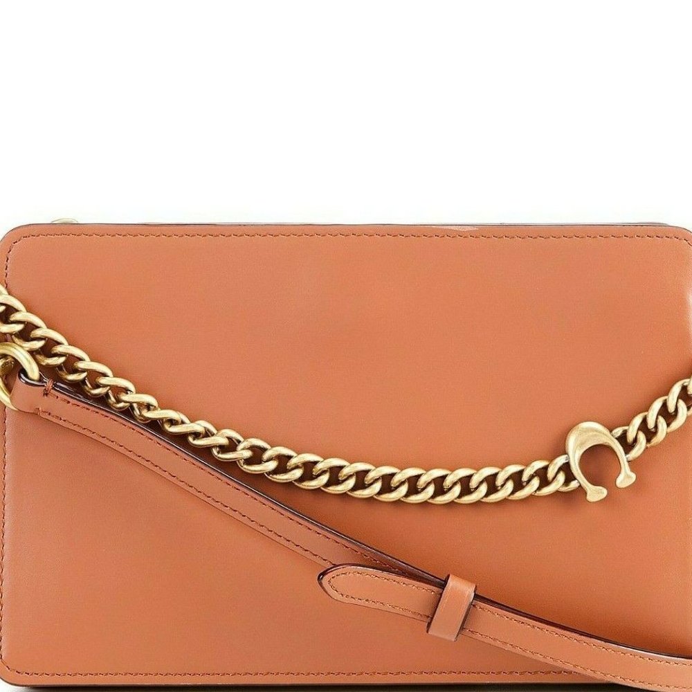 Coach 78801 Leather Crossbody Bag Saddle Brown
